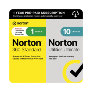 Antivirus & System Optimization Suite with VPN and Scam Protection (1 Device, 1 Year) – Digital Download